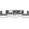 MAISON EXCLUSIVE - Salon de jardin 6 pcs blanc bois de pin massif