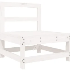 MAISON EXCLUSIVE - Salon de jardin 6 pcs blanc bois de pin massif