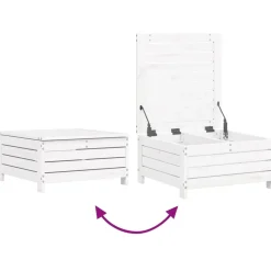 MAISON EXCLUSIVE - Salon de jardin 6 pcs blanc bois de pin massif