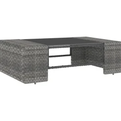 MAISON EXCLUSIVE - Salon de jardin 8 pcs résine tressée gris