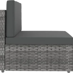 MAISON EXCLUSIVE - Salon de jardin 8 pcs résine tressée gris
