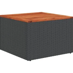 MAISON EXCLUSIVE - Salon de jardin 7 pcs avec coussins noir résine tressée