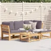 MAISON EXCLUSIVE - Salon de jardin avec coussins 5 pcs bois d'acacia solide