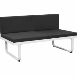 MAISON EXCLUSIVE - Salon de jardin 5 pcs textilène aluminium noir