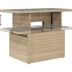 MAISON EXCLUSIVE - Salon de jardin avec coussins 5 pcs beige résine tressée