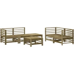MAISON EXCLUSIVE - Salon de jardin 6 pcs bois de pin imprégné