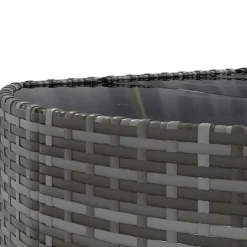 MAISON EXCLUSIVE - Salon de jardin 8 pcs avec coussins gris résine tressée