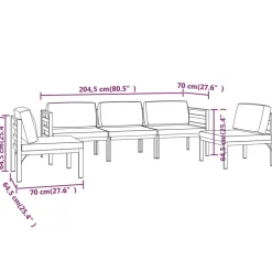 MAISON EXCLUSIVE - Salon de jardin 5 pcs avec coussins aluminium anthracite