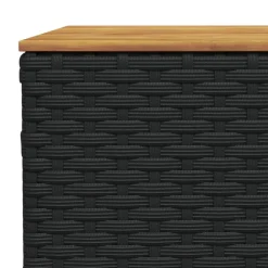 MAISON EXCLUSIVE - Salon de jardin 9 pcs avec coussins noir résine tressée