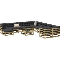 MAISON EXCLUSIVE - Salon de jardin 12 pcs bois de pin imprégné