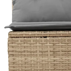 MAISON EXCLUSIVE - Salon de jardin avec coussins 6 pcs beige résine tressée
