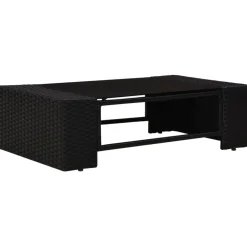 MAISON EXCLUSIVE - Salon de jardin 8 pcs résine tressée noir