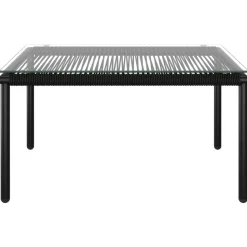 MAISON EXCLUSIVE - Salon de jardin 6 pcs avec coussins noir pvc