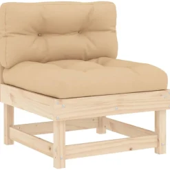MAISON EXCLUSIVE - Salon de jardin 6 pcs avec coussins bois massif