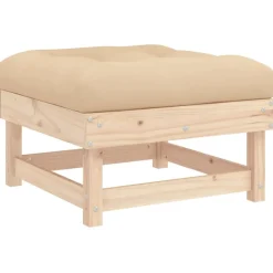 MAISON EXCLUSIVE - Salon de jardin 6 pcs avec coussins bois massif