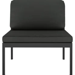 MAISON EXCLUSIVE - Salon de jardin 7 pcs avec coussins aluminium anthracite