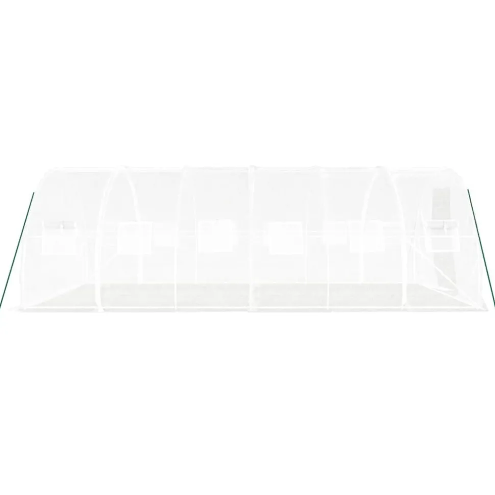 MAISON EXCLUSIVE - Serre avec cadre en acier blanc 18 m² 6x3x2 m