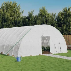 MAISON EXCLUSIVE - Serre avec cadre en acier blanc 72 m² 12x6x2,85 m