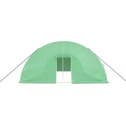 MAISON EXCLUSIVE - Serre avec cadre en acier vert 72 m² 12x6x2,85 m