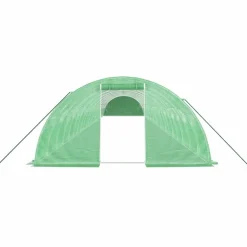 MAISON EXCLUSIVE - Serre avec cadre en acier vert 88 m² 22x4x2 m