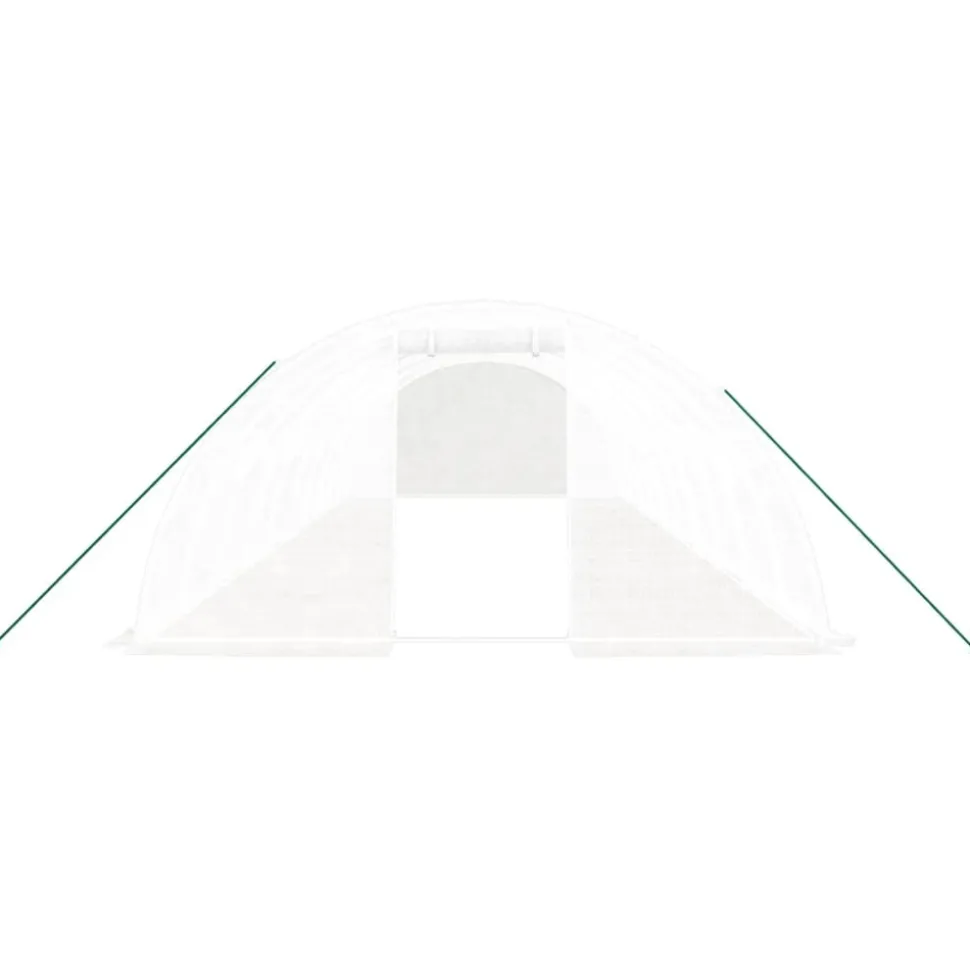 MAISON EXCLUSIVE - Serre avec cadre en acier blanc 40 m² 10x4x2 m