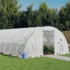MAISON EXCLUSIVE - Serre avec cadre en acier blanc 32 m² 8x4x2 m
