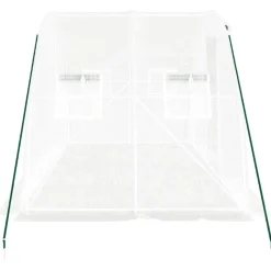 MAISON EXCLUSIVE - Serre avec cadre en acier blanc 8 m² 4x2x2 m