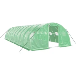 MAISON EXCLUSIVE - Serre avec cadre en acier vert 40 m² 10x4x2 m