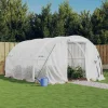MAISON EXCLUSIVE - Serre avec cadre en acier blanc 12 m² 4x3x2 m
