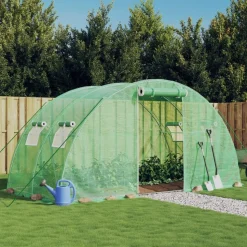 MAISON EXCLUSIVE - Serre avec cadre en acier vert 8 m² 4x2x2 m