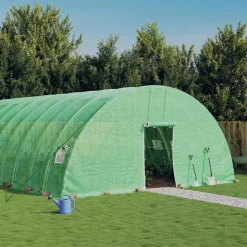 MAISON EXCLUSIVE - Serre avec cadre en acier vert 96 m² 16x6x2,85 m