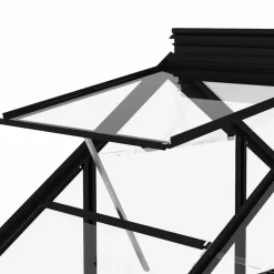 MAISON EXCLUSIVE - Serre en verre anthracite 155x200,5x191 cm aluminium