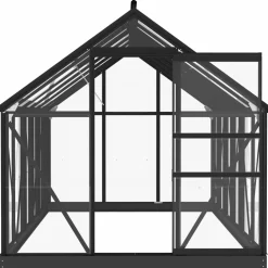 MAISON EXCLUSIVE - Serre en verre anthracite 155x298x191 cm aluminium