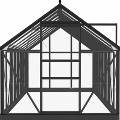 MAISON EXCLUSIVE - Serre en verre anthracite 155x395,5x191 cm aluminium
