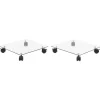 MAISON EXCLUSIVE - Support carré pour plantes 2 pcs verre trempé 35 x 35 cm