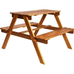 MAISON EXCLUSIVE - Table à pique-nique et parasol enfants 79x90x60cm acacia solide