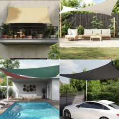 MAISON EXCLUSIVE - Voile de parasol tissu oxford carré 3x3 m bleu
