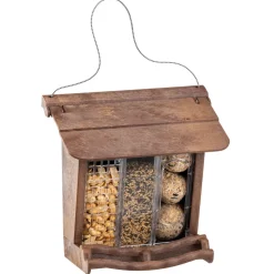 Mangeoire d'extérieur pour oiseaux sauvages jok 11, abri pour oiseaux, adaptée pour nourriture graines petites noisettes