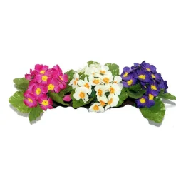 MARICHAL - Bouquet de primeveres en coloris assortis, soie, H20Cm - L20Cm, 0,1Kg