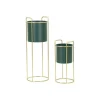 MAURO FERRETTI - Set de 2 cache-pots en métal coloré grent slim