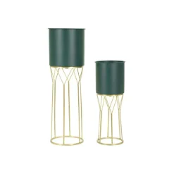 MAURO FERRETTI - Set de 2 cache-pots en métal coloré grent