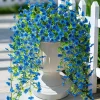 MCBOSON - Fleurs plastiques artificielles pour phalaenopsis 2 pièces bleu
