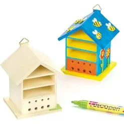MES COURSES EN VRAC - Kit de 2 maisonnettes pour insectes en bois à personnaliser - petits modèles