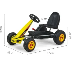 MILLY MALLY - Kart à pédales viper jaune