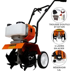 MONSTERSHOP - Motoculteur à essence 52cc t-mech