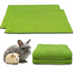 NEO SOLVO - Lot de 2 - tapis qui remplace la litière pour cochon d'inde et lapin - absorbant, imperméable, passe en machine 140 x 70 cm