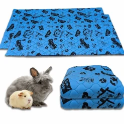 NEO SOLVO - Lot de 2 - tapis qui remplace la litière pour cochon d'inde et lapin - absorbant, imperméable, passe en machine 105 x 105 cm
