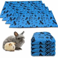 NEO SOLVO - Lot de 4 - tapis qui remplace la litière pour cochon d'inde et lapin - absorbant, imperméable, passe en machine 70 x 35 cm