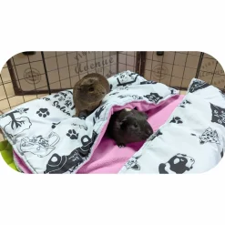 NEO SOLVO - Tapis pour cochon d'inde et lapin en polaire - 120 x 60 cm - polaire absorbant, lavable en machine, economique et ecologique
