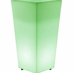 NEW GARDEN - Pot lumineux melisa 30 smarttech, recharge solaire ou usb, avec télécommande